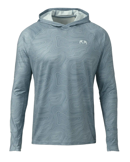 Gila LS Hoodie Topo | Glacier Topo Print
