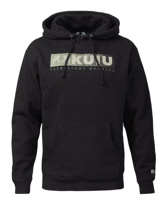 KUIU Distressed Logo Hoodie | Black