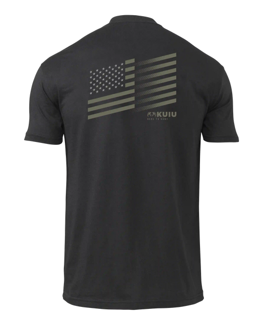 KUIU Solid Flag Fade T-Shirt | Black
